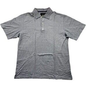 Greg Norman Mens Golf Polo Short Sleeve 60/2 Mercerized Play Dry Size Large Grey